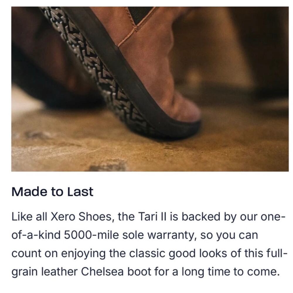 Xero Tari Barefoot Ankle Boots Brown Leather Women’s 6.5 Lightweight Slip-on - Picture 10 of 11